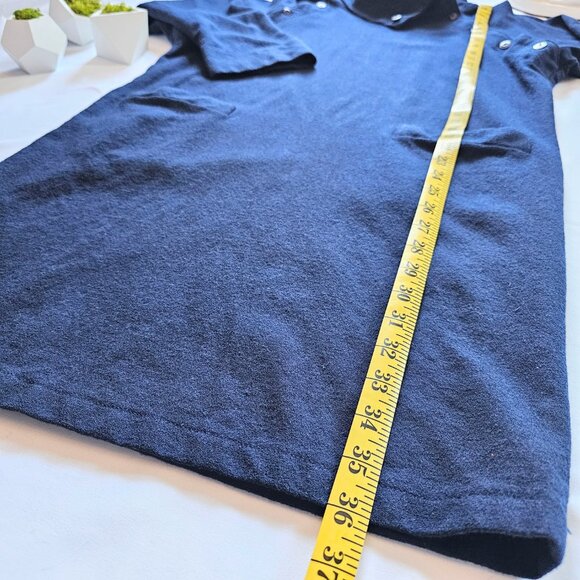 Timeless Vintage Canadian Holt Renfrew Blue Wool Tunic/Dress - Picture 11 of 13